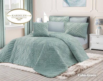 روتختی دونفره مخمل سبزابی