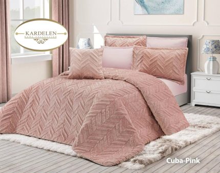 روتختی دونفره مخمل صورتی چرک