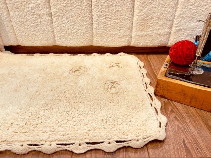 پادری لوندر پنبه ای شیری طرح بافت