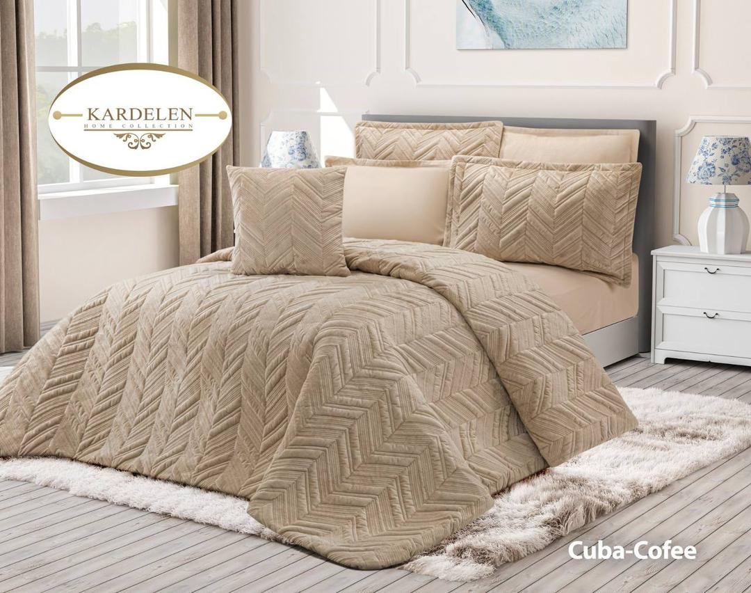 روتختی دونفره مخمل نسکافه ای روتختی دونفره مخمل نسکافه ای