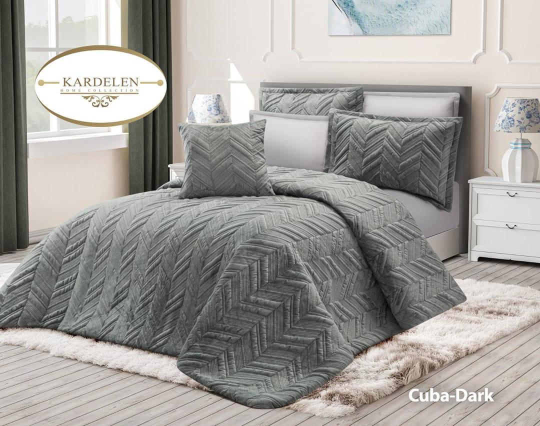 روتختی دونفره مخمل طوسی تیره روتختی دونفره مخمل طوسی تیره