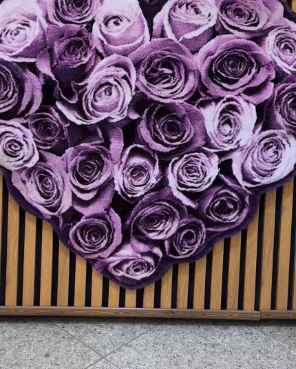 پادری زرباف اکریلیک بنفش قلبی 1در1